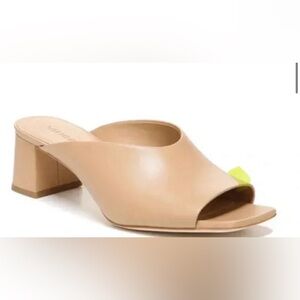 Vince Elizabeth Block Heel Mule Sandal USA 7.5 a EUR 37.5